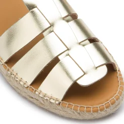 Espadrilles|Sandalen|Horsch Schuhe Espadrilles in Übergrößen Gold