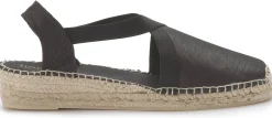 Espadrilles|Sandalen|Horsch Schuhe Espadrilles in Übergrößen Schwarz