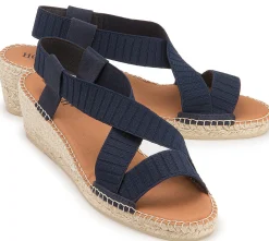 Espadrilles|Sandalen|Horsch Schuhe Espadrilles in Übergrößen Blau