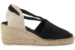 Sandalen|Espadrilles|Horsch Schuhe Espadrilles in Übergrößen Schwarz