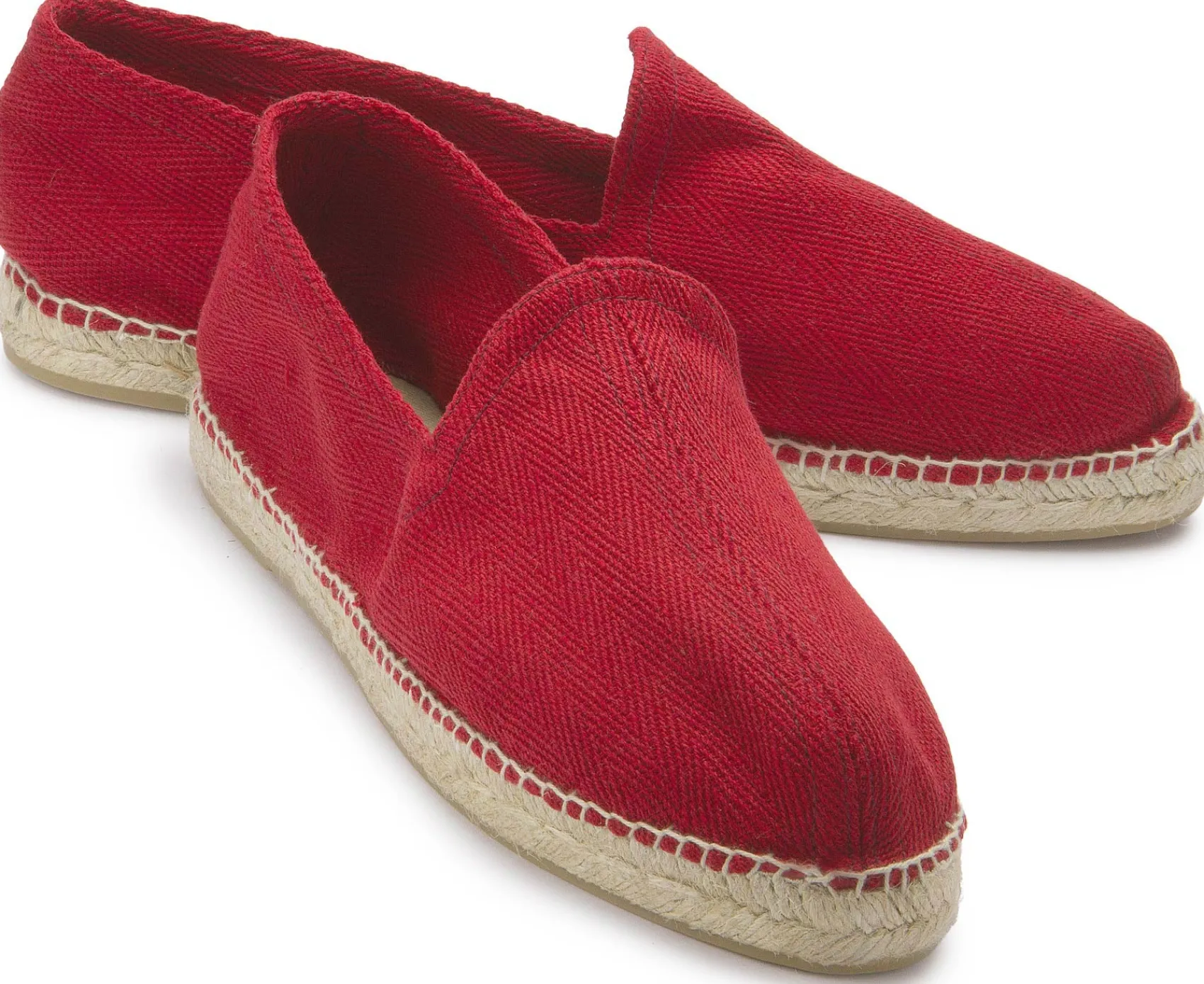 Slipper|Leinenschuhe|Horsch Schuhe Espadrilles in Übergrößen Rot