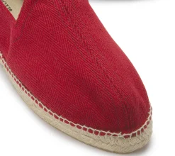 Slipper|Leinenschuhe|Horsch Schuhe Espadrilles in Übergrößen Rot