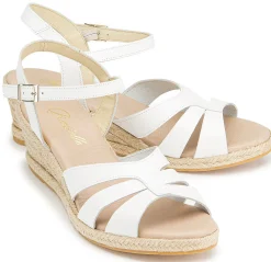 Espadrilles|Sandalen|Horsch Schuhe Espadrilles in Untergrößen Weiß