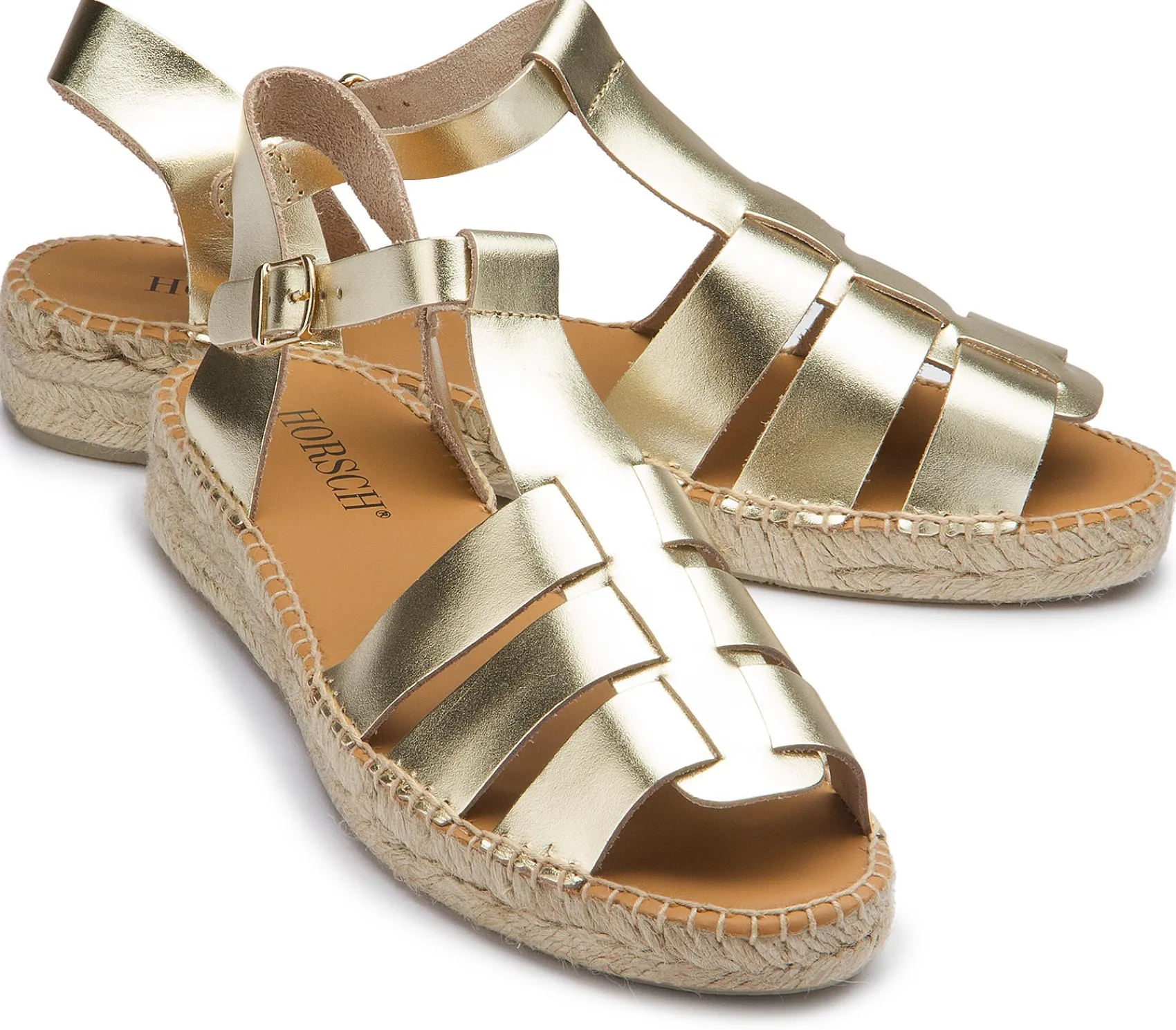 Espadrilles|Sandalen|Horsch Schuhe Espadrilles in Untergrößen Gold