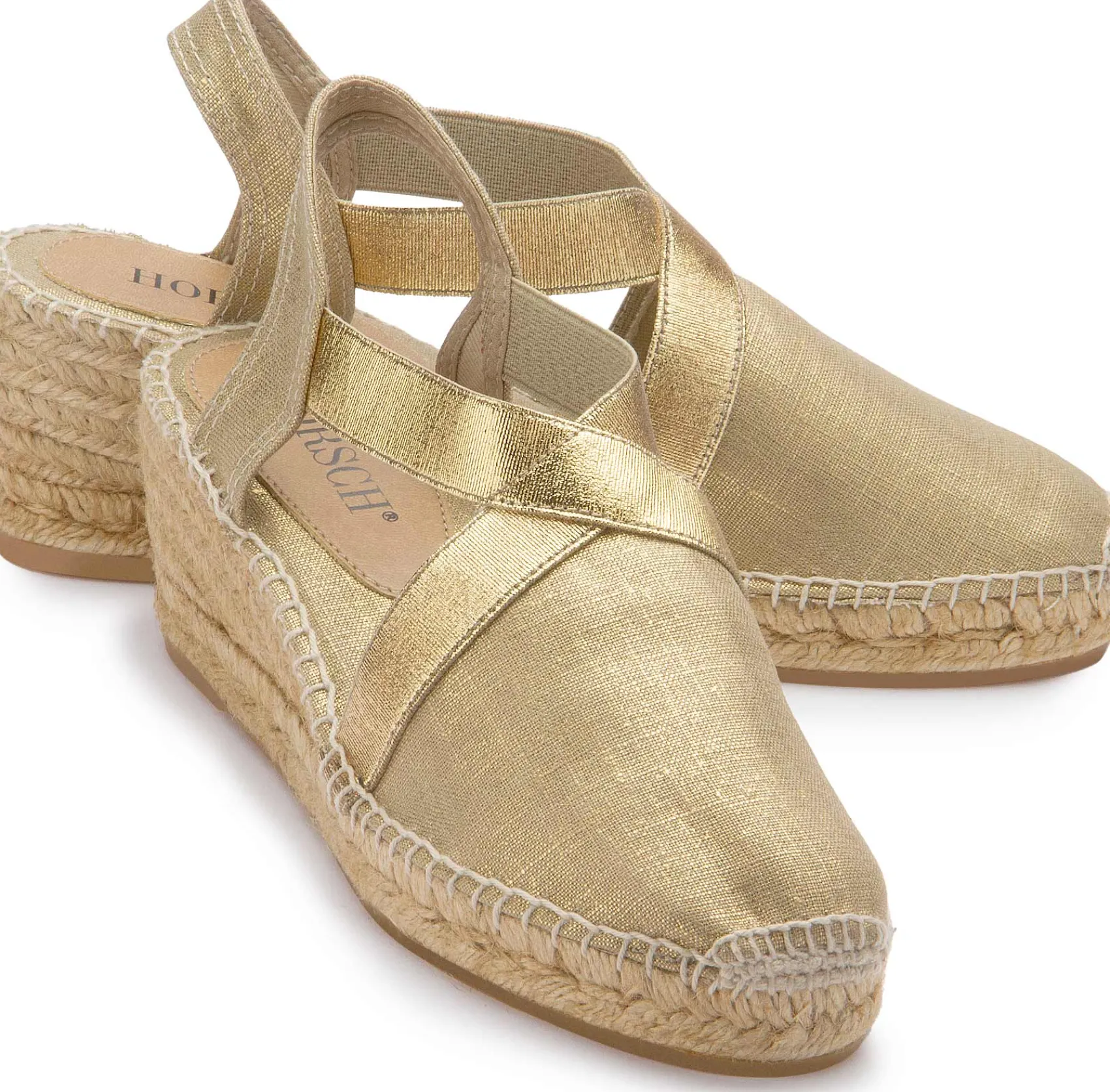 Espadrilles|Sandalen|Horsch Schuhe Espadrilles in Untergrößen Gold