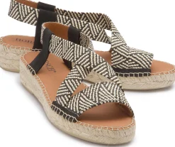 Espadrilles|Sandalen|Horsch Schuhe Espadrilles in Untergrößen Schwarz
