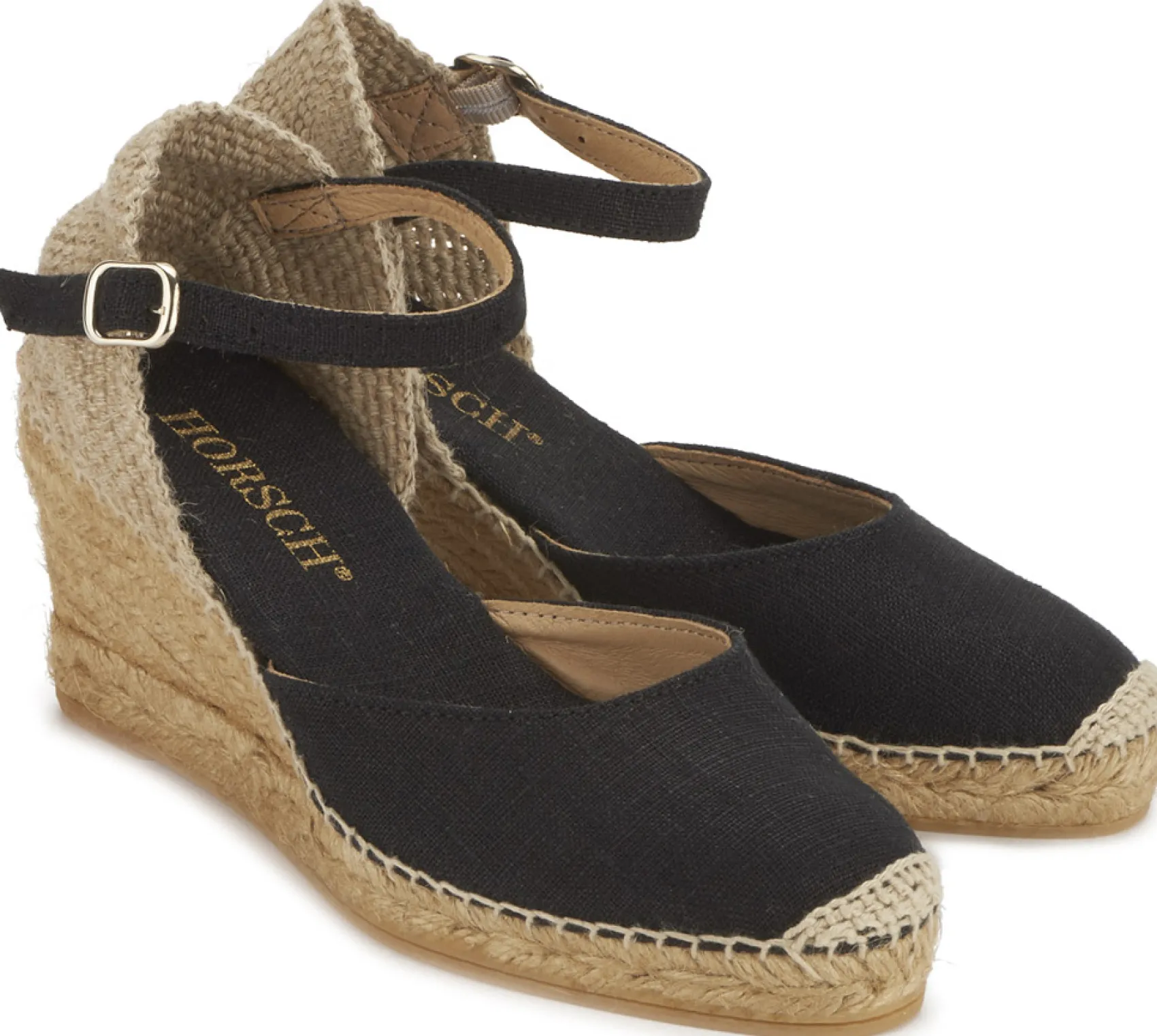 Espadrilles|Sandalen|Horsch Schuhe Espadrilles in Untergrößen Schwarz