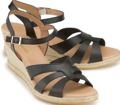 Espadrilles|Sandalen|Horsch Schuhe Espadrilles in Untergrößen Schwarz
