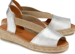 Espadrilles|Sandalen|Horsch Schuhe Espadrilles in Untergrößen Silber
