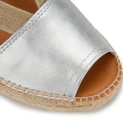Espadrilles|Sandalen|Horsch Schuhe Espadrilles in Untergrößen Silber