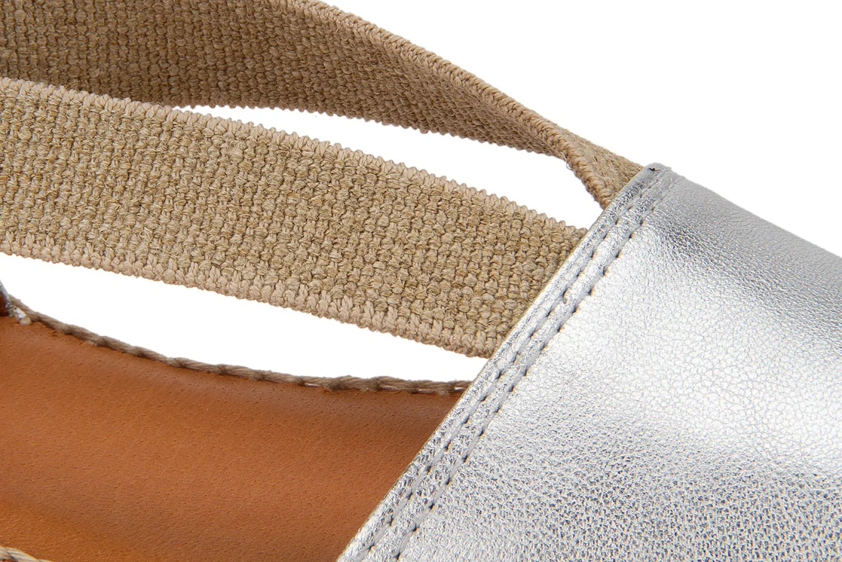 Espadrilles|Sandalen|Horsch Schuhe Espadrilles in Untergrößen Silber