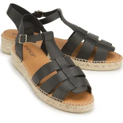 Espadrilles|Sandalen|Horsch Schuhe Espadrilles in Untergrößen Schwarz