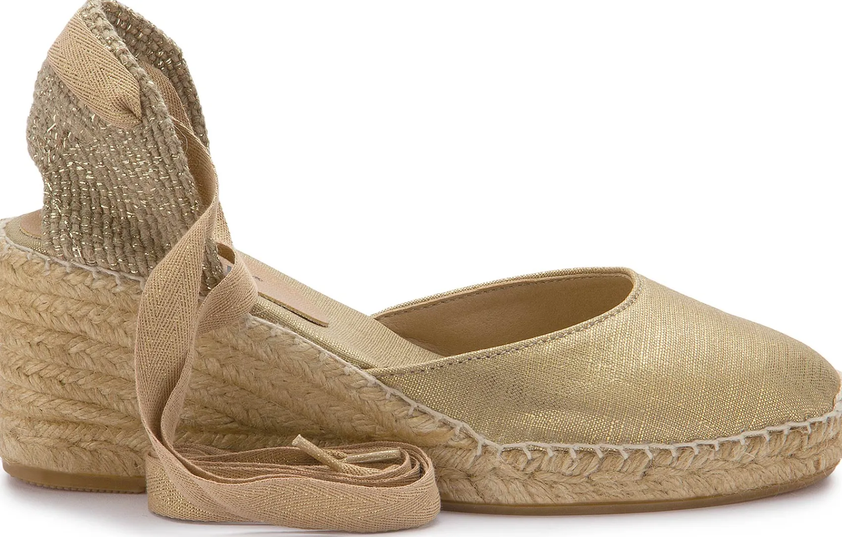 Espadrilles|Sandalen|Horsch Schuhe Espadrilles in Untergrößen Gold