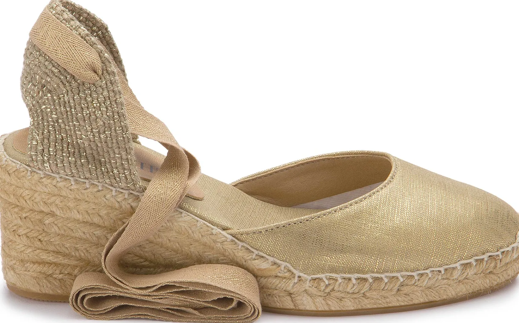 Espadrilles|Sandalen|Horsch Schuhe Espadrilles in Untergrößen Gold
