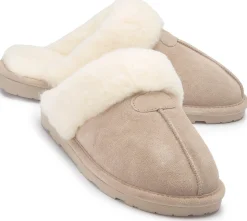 Hausschuhe|Bearpaw Hausschuh in Übergrößen Taupe