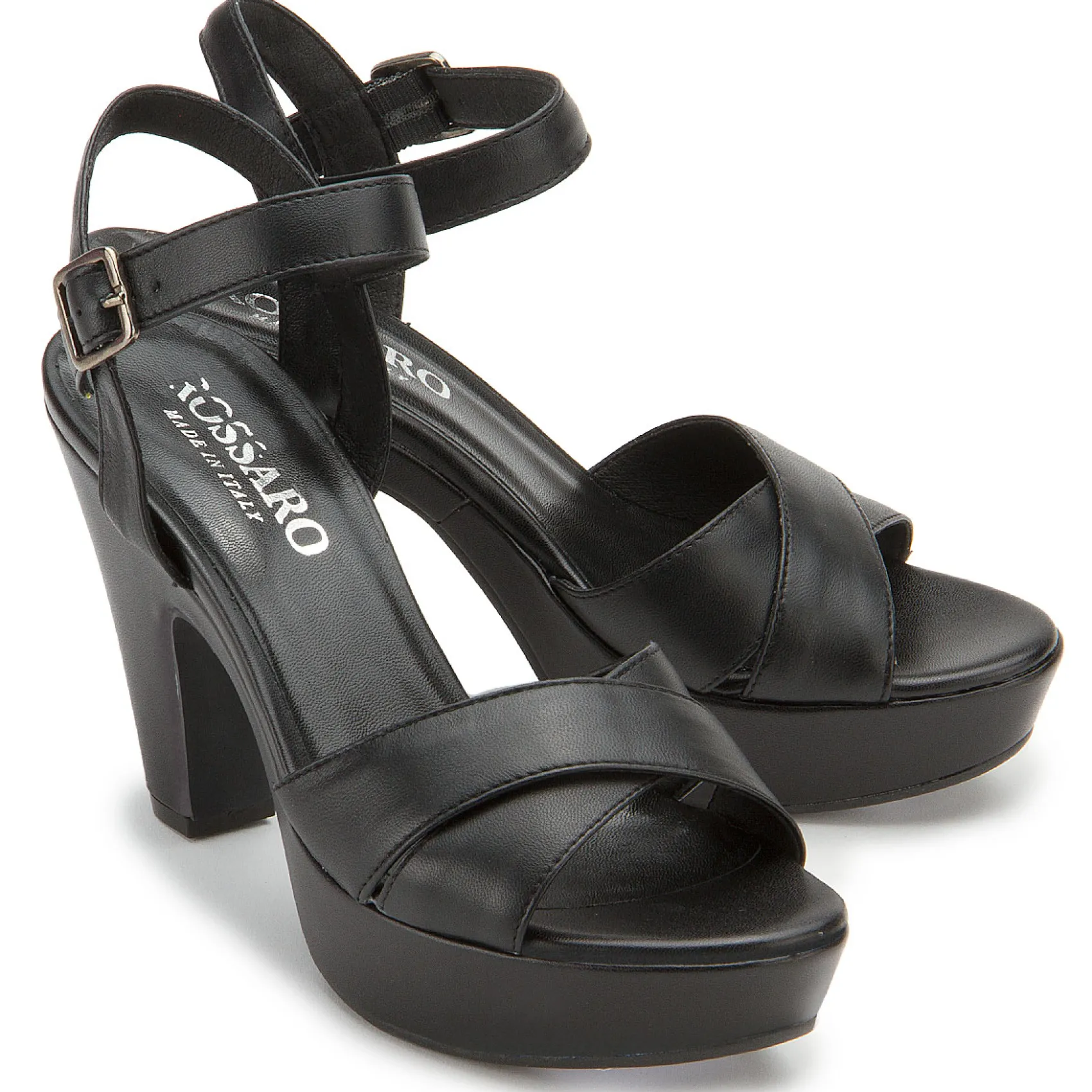 Sandalen|Horsch Schuhe High-Heel Sandale in Untergrößen Schwarz