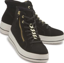 Stiefeletten|Sneaker|Remonte High-Top Sneaker in Übergrößen Schwarz