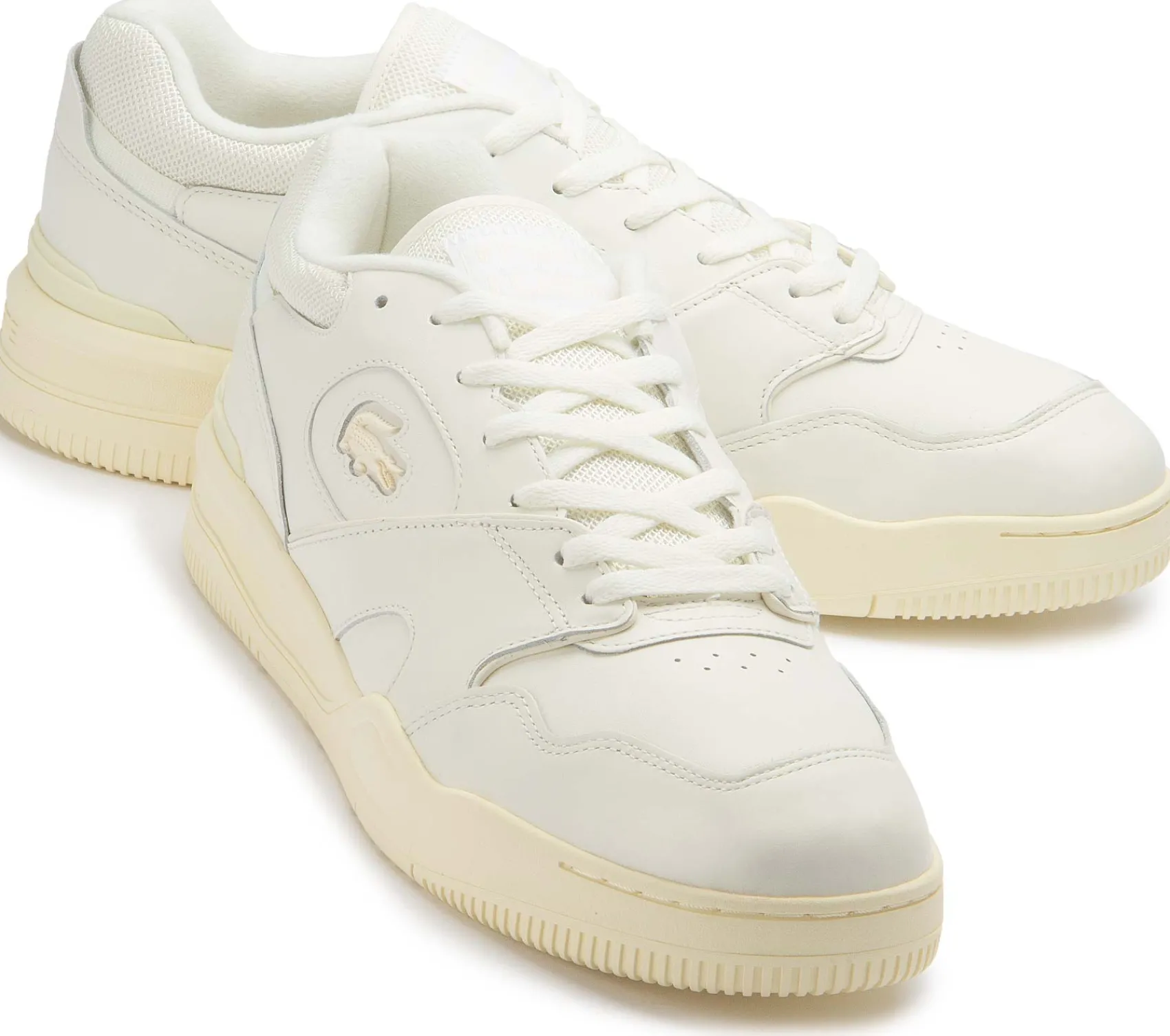 Sneaker|Schnürschuhe|Lacoste Sneaker in Übergrößen Weiß