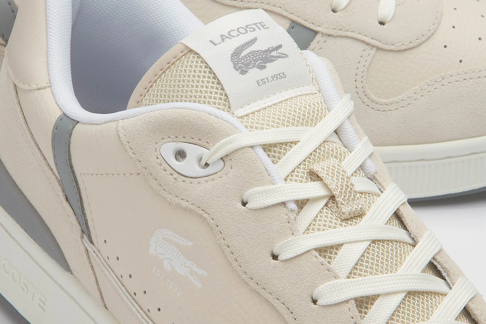 Sneaker|Schnürschuhe|Lacoste Sneaker in Übergrößen Beige