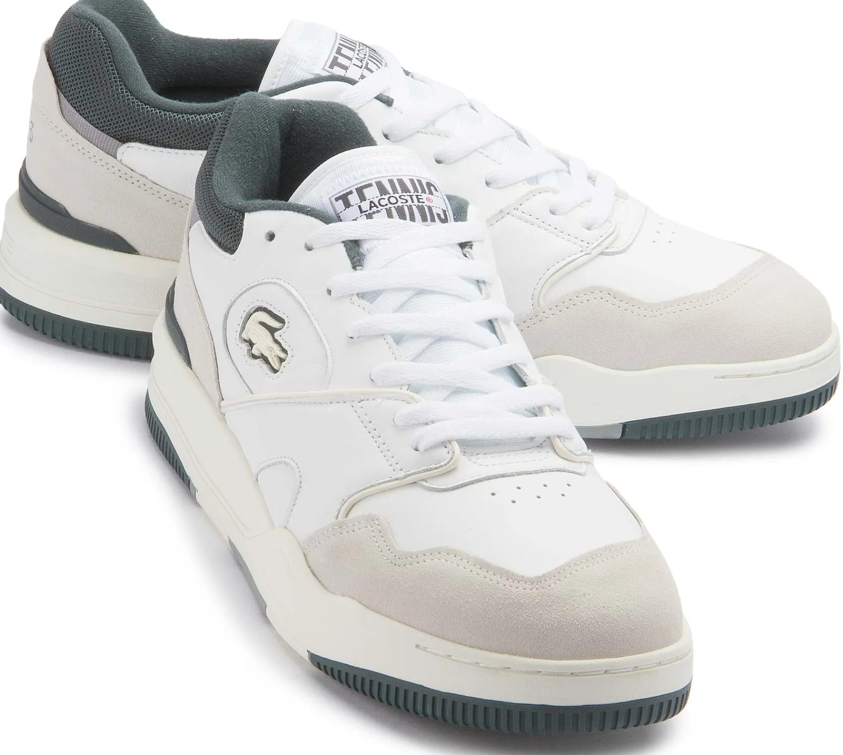 Sneaker|Schnürschuhe|Lacoste Sneaker in Übergrößen Weiß
