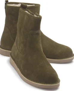 Stiefeletten|Boots|Horsch Schuhe Lammfell-Boot in Übergrößen Grün