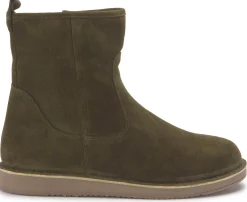 Stiefeletten|Boots|Horsch Schuhe Lammfell-Boot in Übergrößen Grün