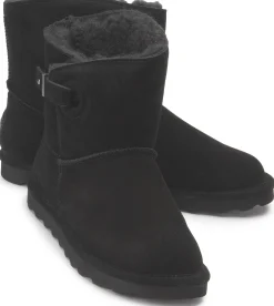 Stiefeletten|Boots|Bearpaw Lammfell-Boot in Übergrößen Schwarz