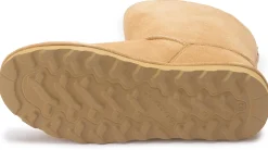 Stiefeletten|Boots|Bearpaw Lammfell-Boot in Übergrößen Braun