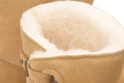 Stiefeletten|Boots|Bearpaw Lammfell-Boot in Übergrößen Braun