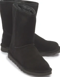 Stiefeletten|Boots|Bearpaw Lammfell-Boot in Übergrößen Schwarz