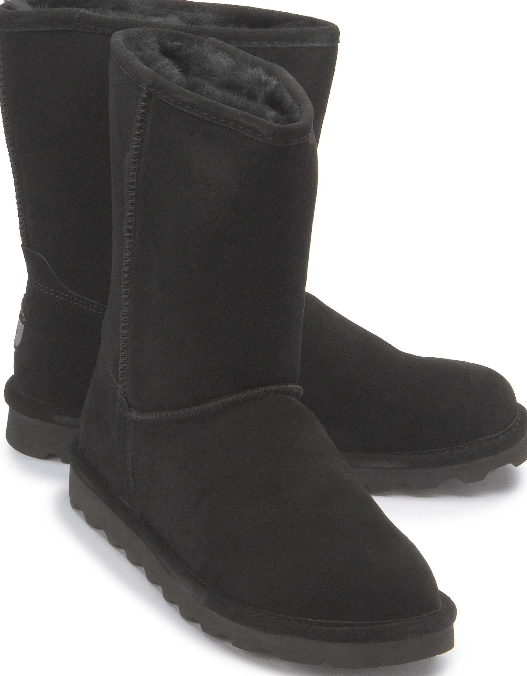 Stiefeletten|Boots|Bearpaw Lammfell-Boot in Übergrößen Schwarz