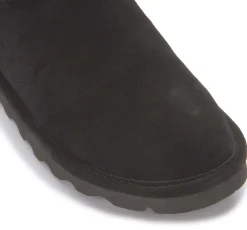 Stiefeletten|Boots|Bearpaw Lammfell-Boot in Übergrößen Schwarz