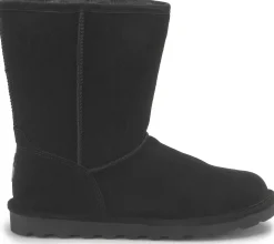 Stiefeletten|Boots|Bearpaw Lammfell-Boot in Übergrößen Schwarz