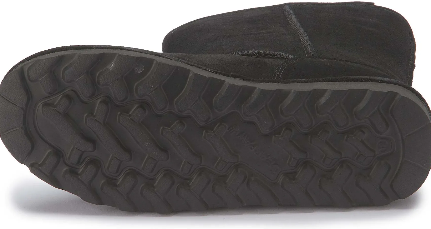 Stiefeletten|Boots|Bearpaw Lammfell-Boot in Übergrößen Schwarz