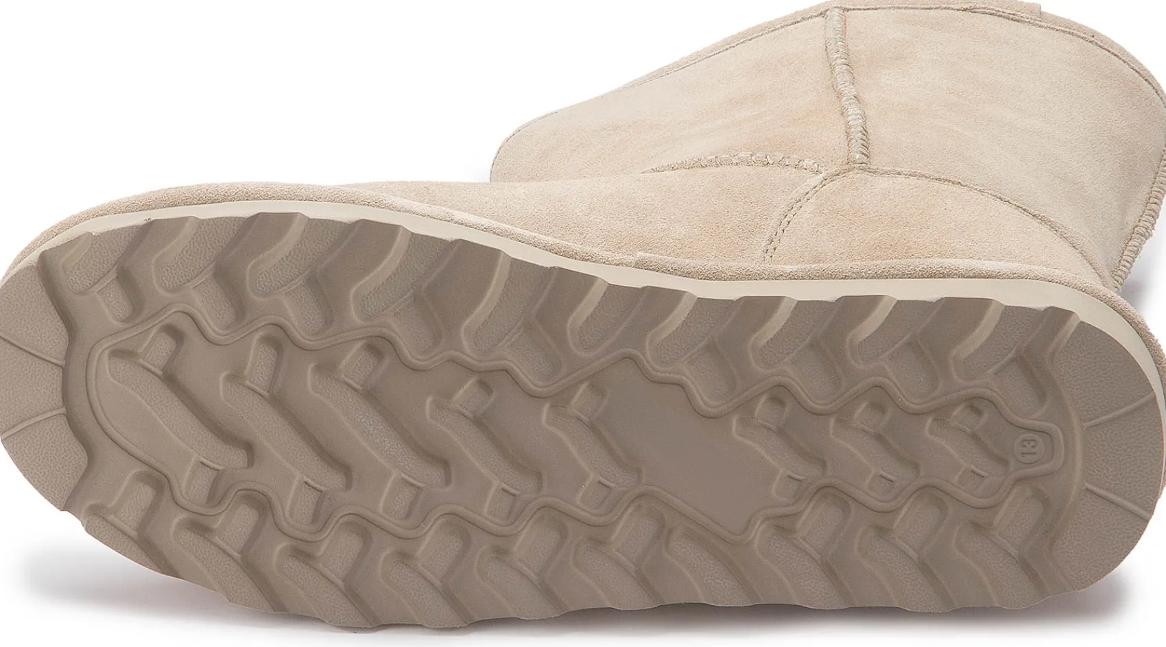 Stiefeletten|Boots|Bearpaw Lammfell-Boot in Übergrößen Beige