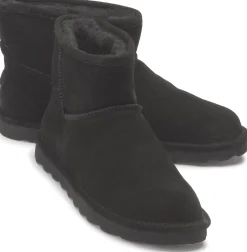 Stiefeletten|Boots|Bearpaw Lammfell-Boot in Übergrößen Schwarz