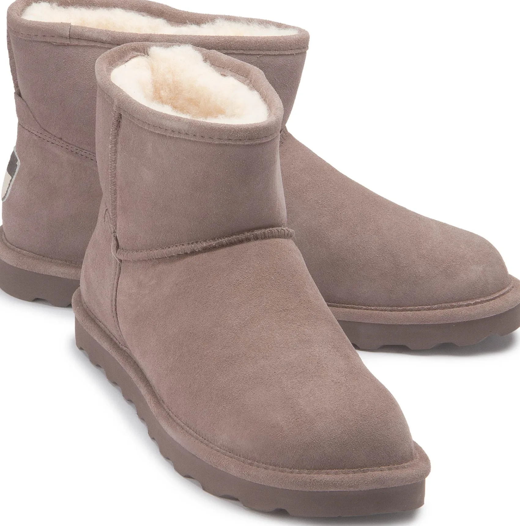 Stiefeletten|Boots|Bearpaw Lammfell-Boot in Übergrößen Grau