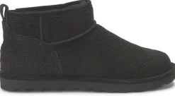 Stiefeletten|Boots|Bearpaw Lammfell-Boot in Übergrößen Schwarz