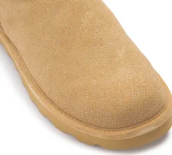 Stiefeletten|Boots|Bearpaw Lammfell-Boot in Übergrößen Beige