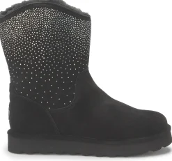 Stiefeletten|Boots|Bearpaw Lammfell-Boot in Übergrößen Schwarz