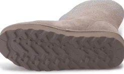 Stiefeletten|Boots|Bearpaw Lammfell-Boot in Übergrößen Grau