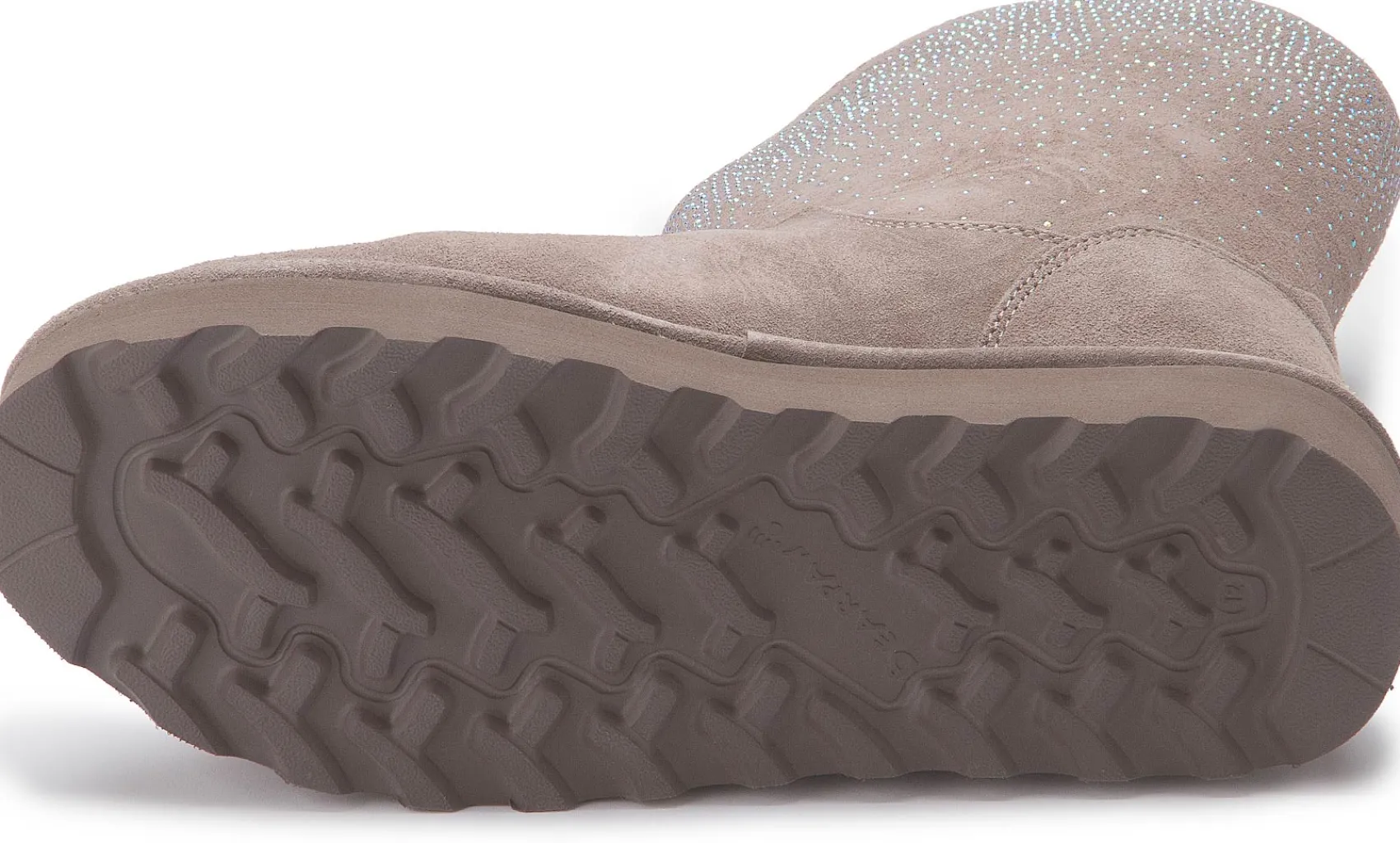 Stiefeletten|Boots|Bearpaw Lammfell-Boot in Übergrößen Grau