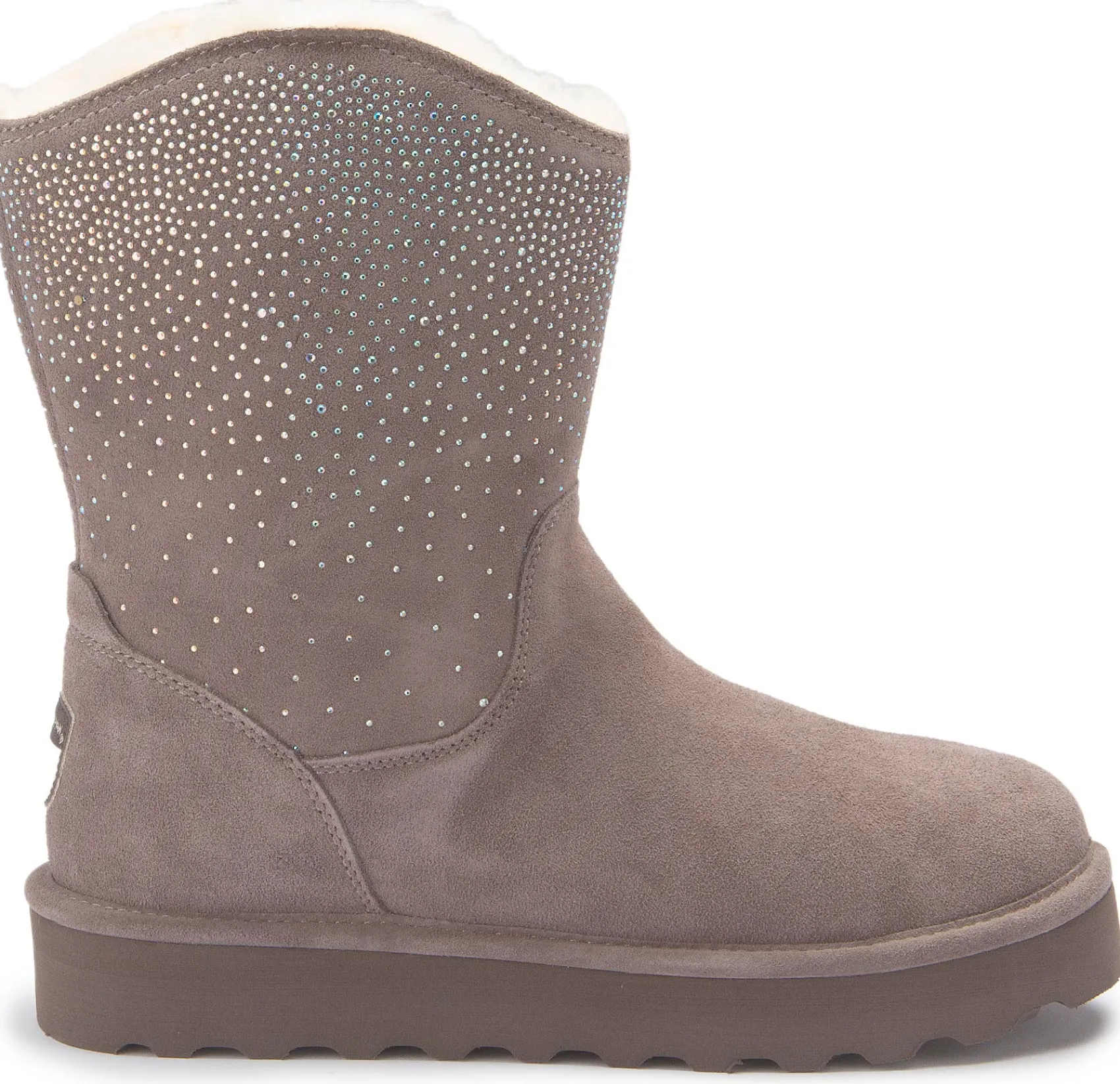 Stiefeletten|Boots|Bearpaw Lammfell-Boot in Übergrößen Grau