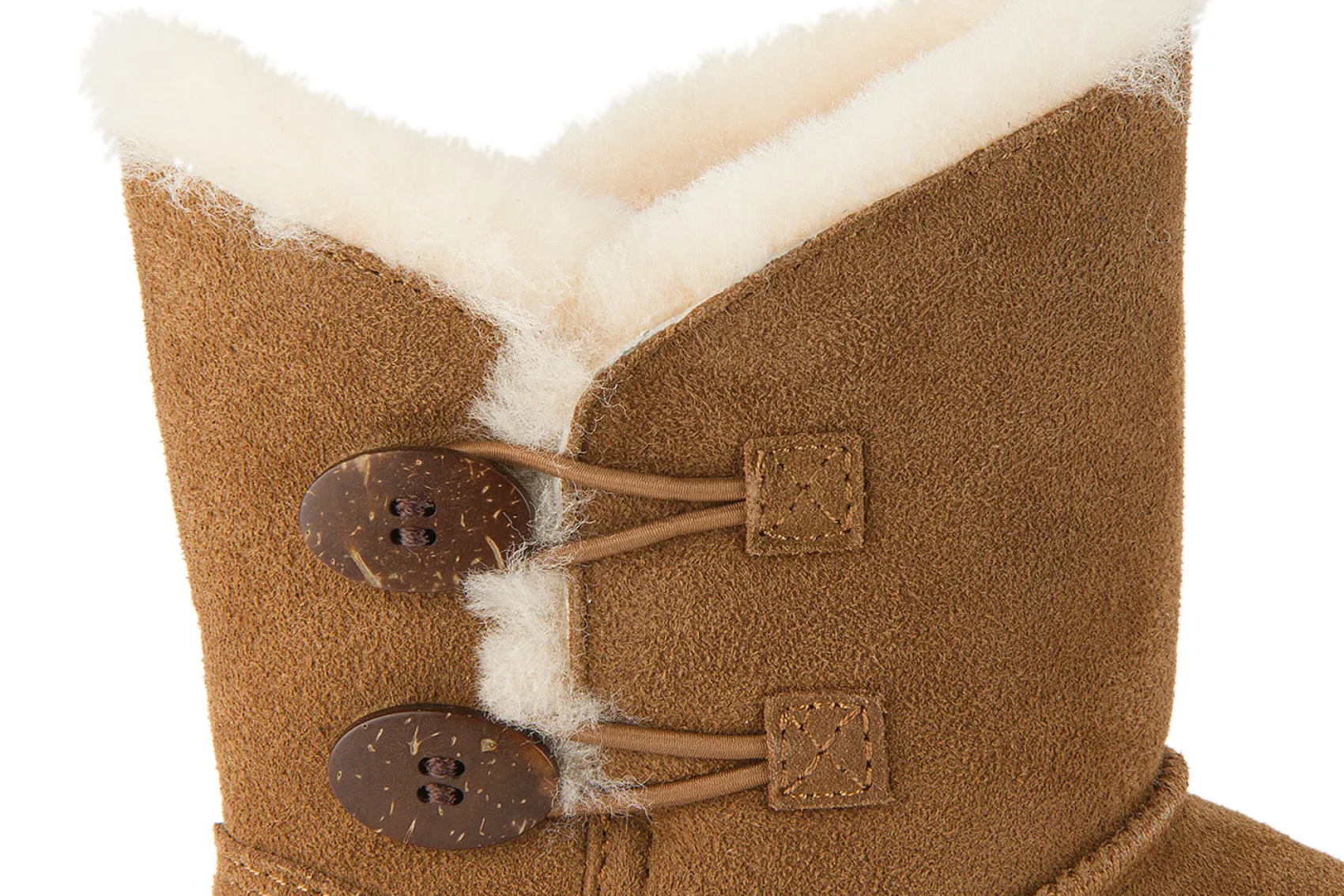 Stiefeletten|Boots|Bearpaw Lammfell-Boot in Übergrößen Braun