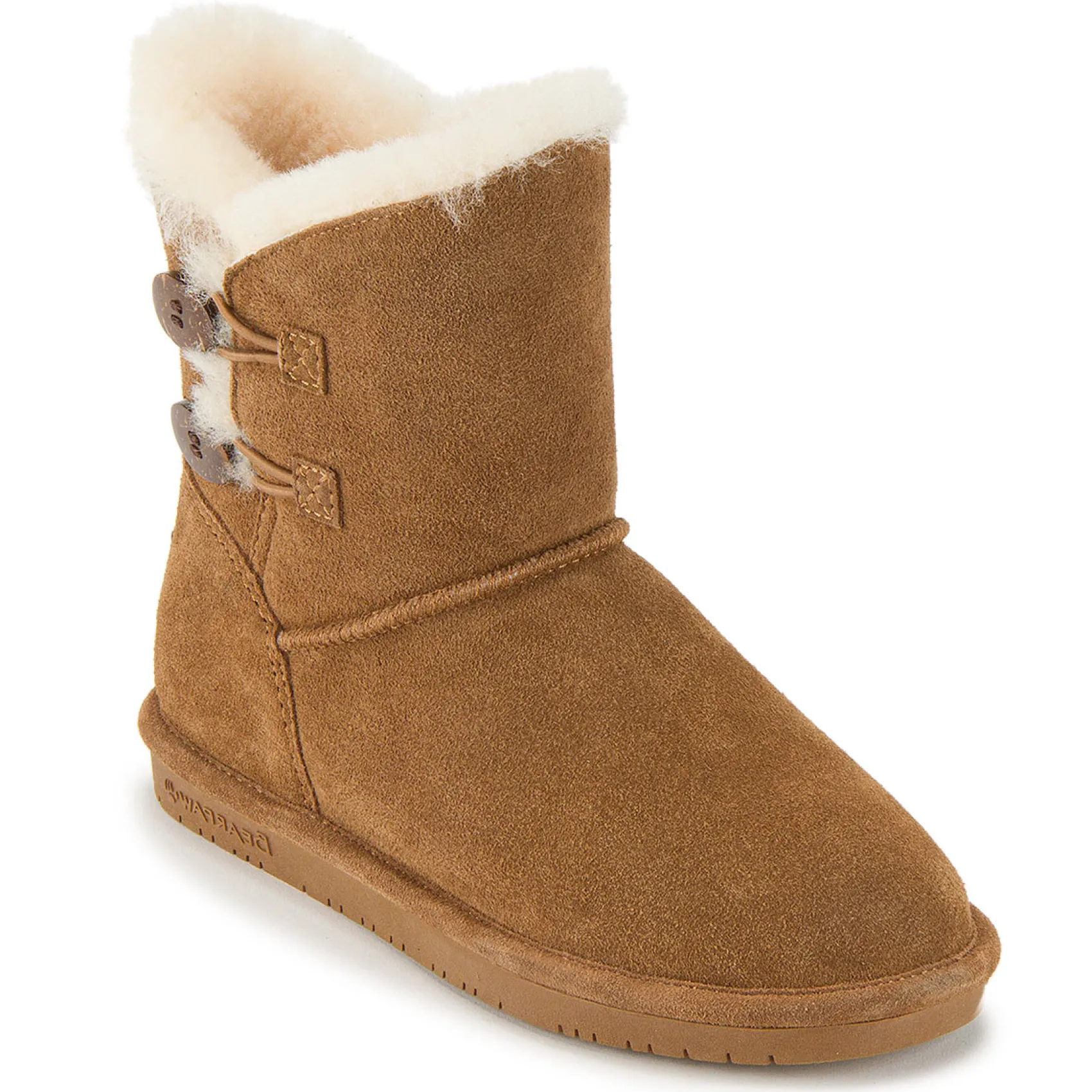 Stiefeletten|Boots|Bearpaw Lammfell-Boot in Übergrößen Braun