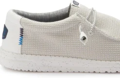 Leinenschuhe|Schnürschuhe|HeyDude Leinenschuh in Übergrößen Weiß