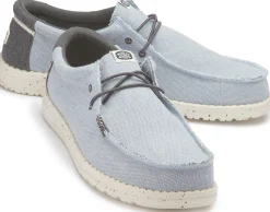Leinenschuhe|Schnürschuhe|HeyDude Leinenschuh in Übergrößen Blau