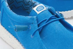 Leinenschuhe|Schnürschuhe|HeyDude Leinenschuh in Übergrößen Blau