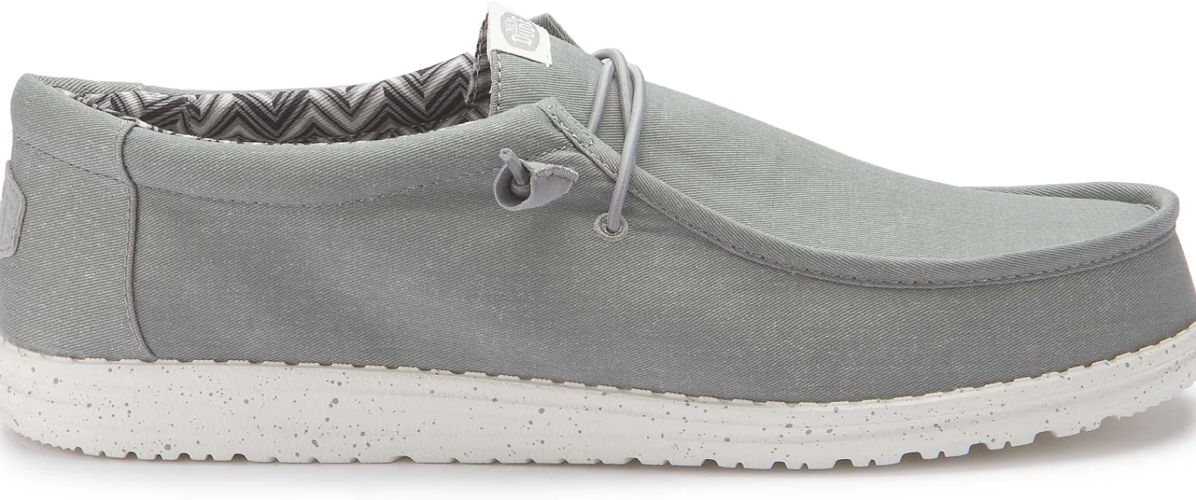 Leinenschuhe|Schnürschuhe|HeyDude Leinenschuh in Übergrößen Grau