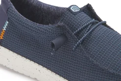 Leinenschuhe|Schnürschuhe|HeyDude Leinenschuh in Übergrößen Blau